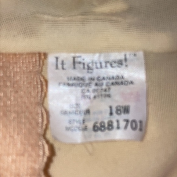 It Figures One Piece Plus Size Swimsuit 18W Tan Navy Blue - Picture 6 of 6